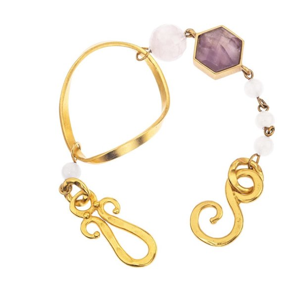 Stephanie Kantis Jewelry - Stephanie Kantis Artisan Modernist White Quartz, Amethyst Bracelet